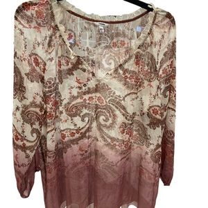 Sonoma goods for life Womens sheer top size large